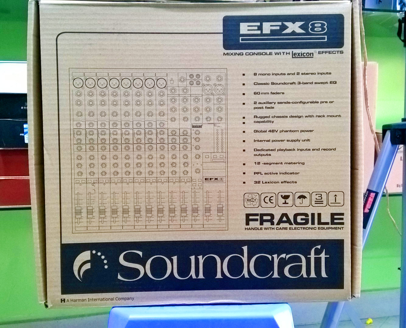 Bộ trộn âm mixer soundcraft EFX8